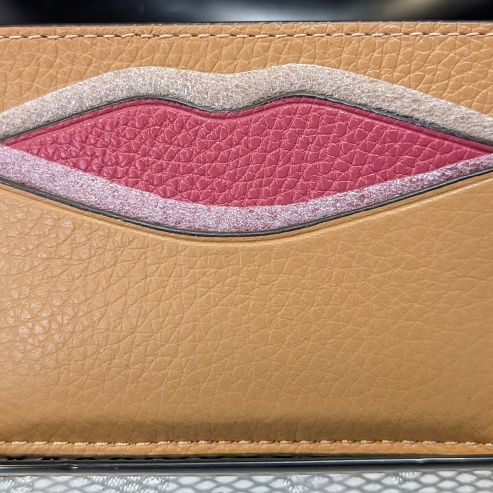Coach Lips Card Holder - Latte Color - Picture 3 of 6